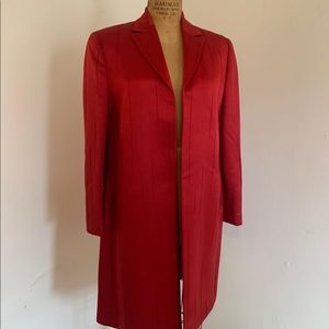 Valentino red silk coat